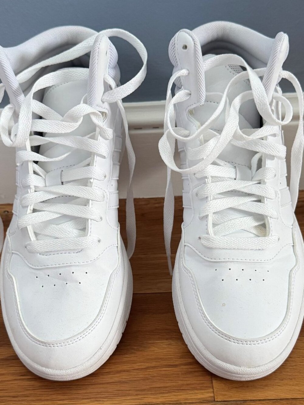 Adidas Women's Hoops 3.0 Mid Classic Leather White 7.5